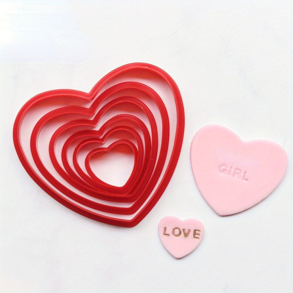 Valentine's Day Heart Polymer Clay Earring Cutters Heart Cutters Cute Heart  Cutter Set 