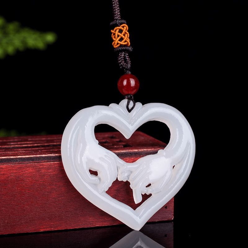 Heart jade online necklaces