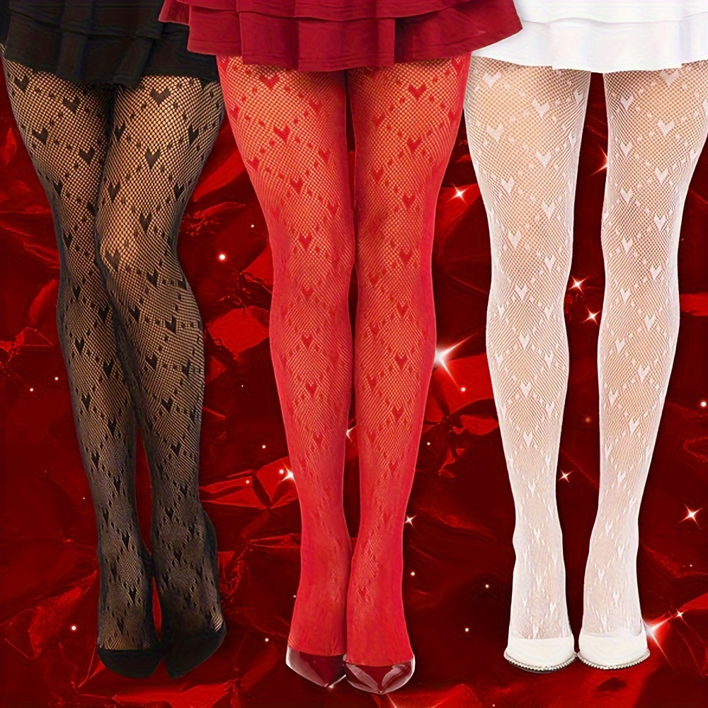 Cute Heart Tights - Temu