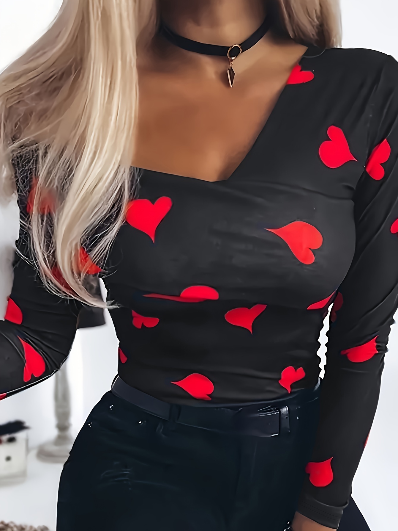 Heart Cutout Shirt - Temu Canada