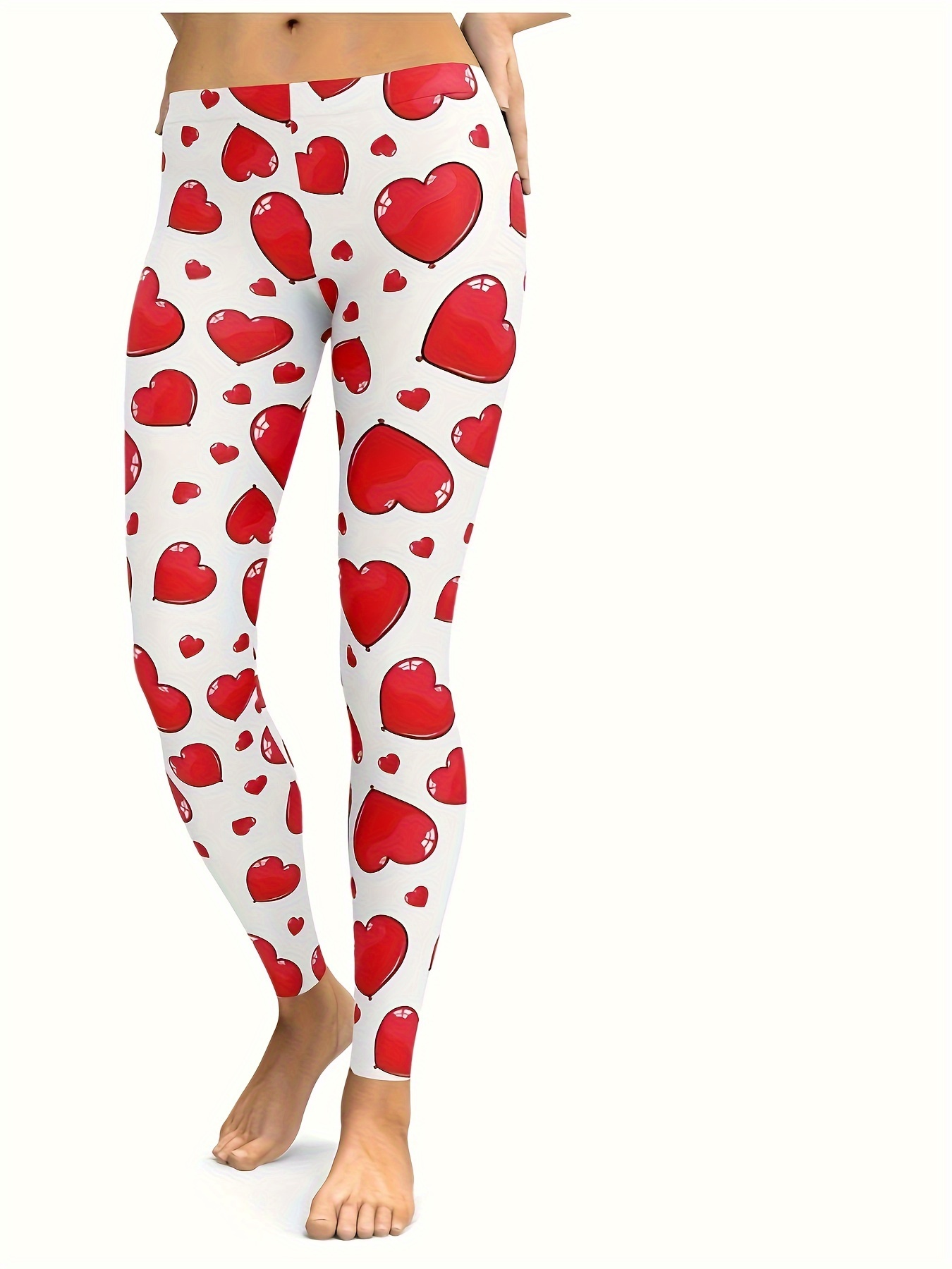 Leggins Rojos Estampados - Temu