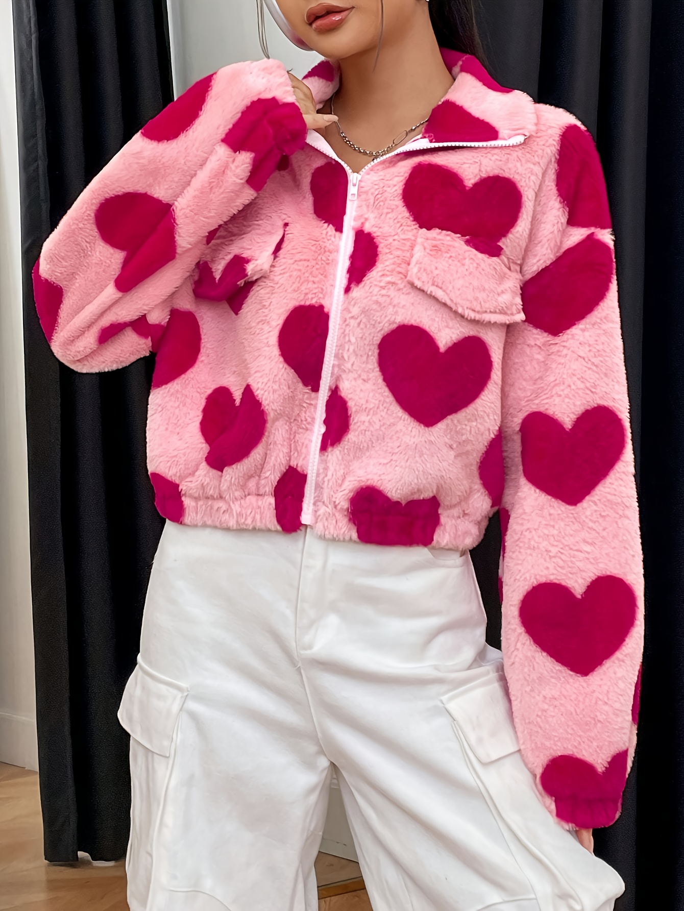 Paper heart best sale teddy jacket