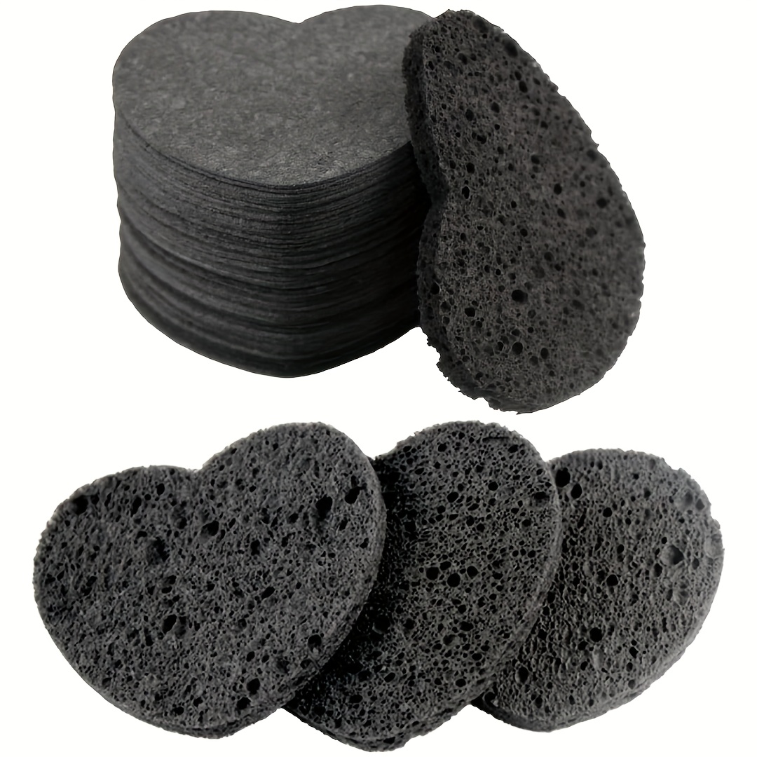 Heart-Shaped Facial Sponges - Natural Cellulose Sponge For Gentle  Exfoliation And Makeup Removal