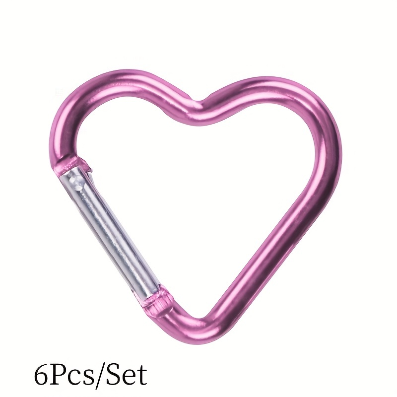 Heart Carabiner Heart Key Ring Heart Shaped Clip Keychain Hook Heart Shaped  Carabiners Key Rings Clips Pink Heart Keychain 