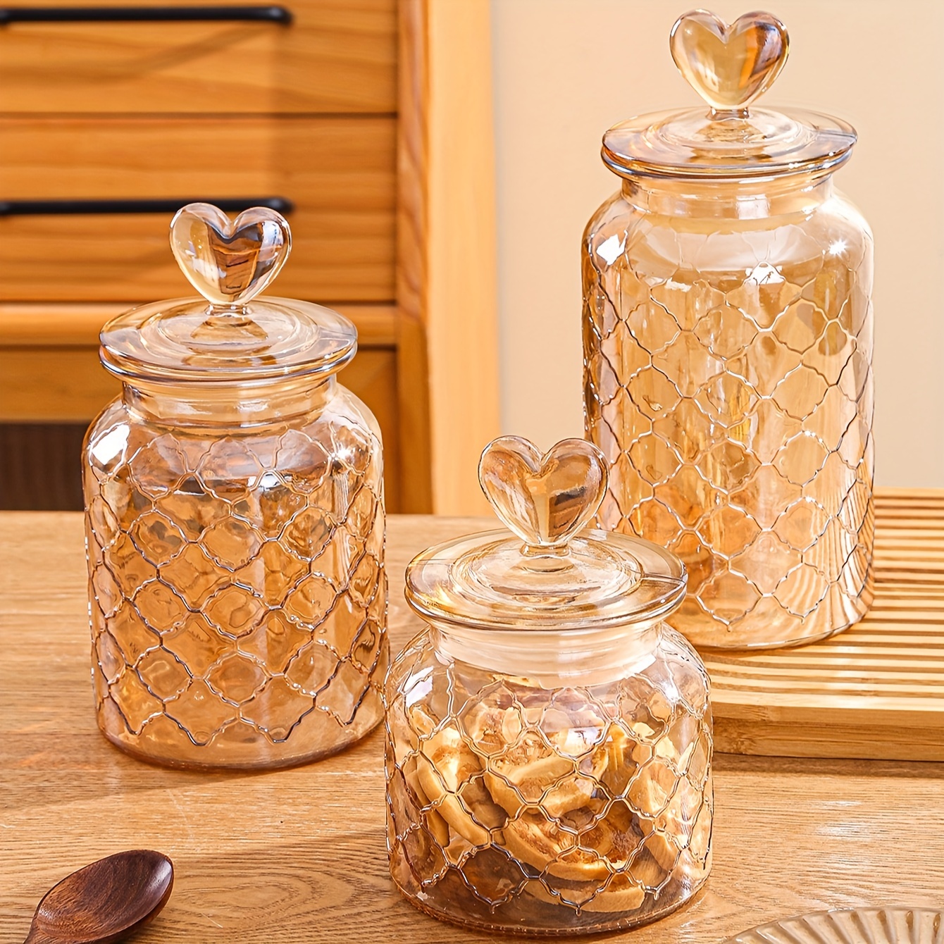 Creative Food Grade Glass Storage Jar Candy Jar Fruit Pickle Jar