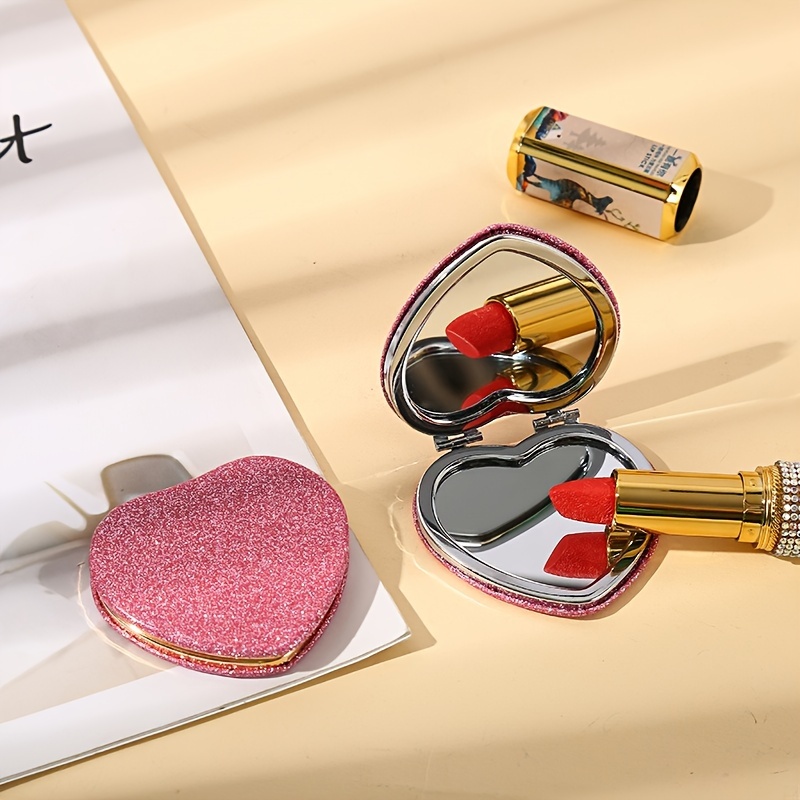 Love Key Chain Heart Shaped Compact Travel Pocket Mirror Compact Makeup Mirror  Keychain For Women - Beauty & Health - Temu Germany