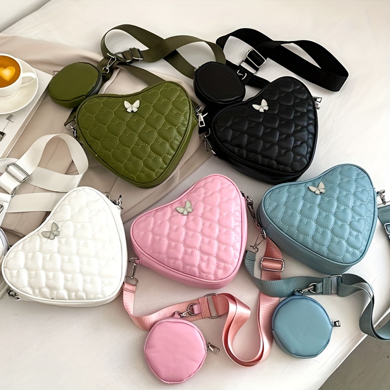 Girls Elegant Cute Creative Plush Heart Shaped Handbag Wallet Coin Purse  Soft Shoulder Bag Decorative Accessories Party Holiday Gift - Temu