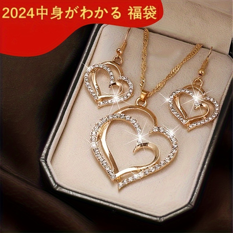 Gold Heart Necklace Set - Temu Malaysia