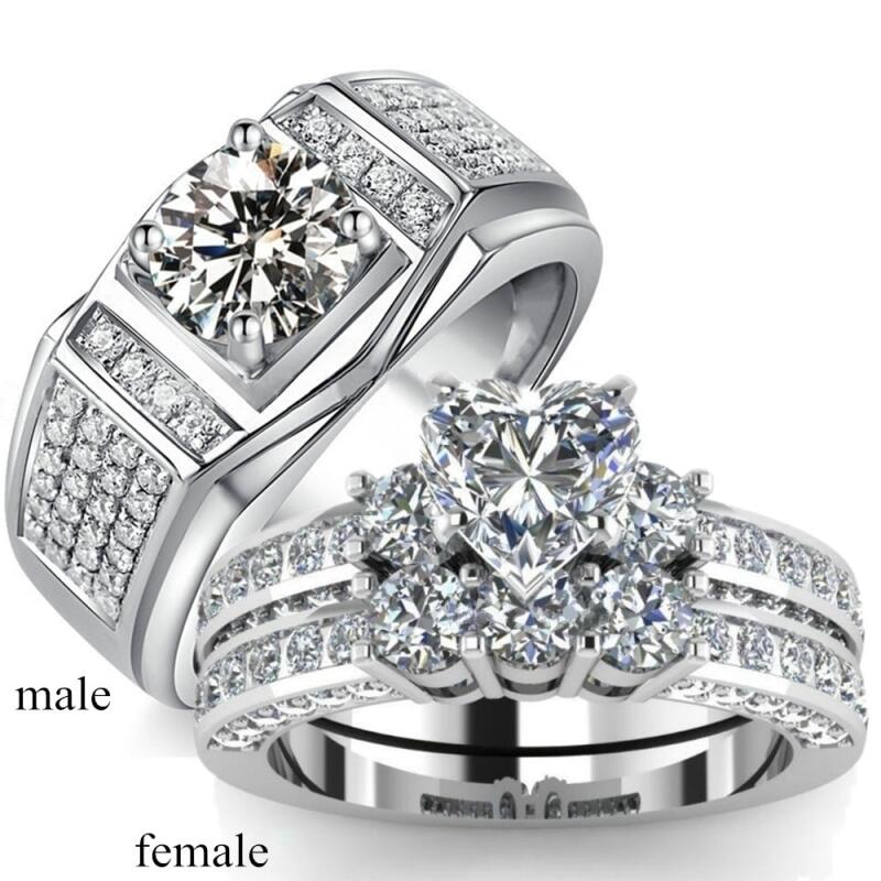 Couples Rings Engagement Rings Black Women Wedding Stainless Steel Rings Men