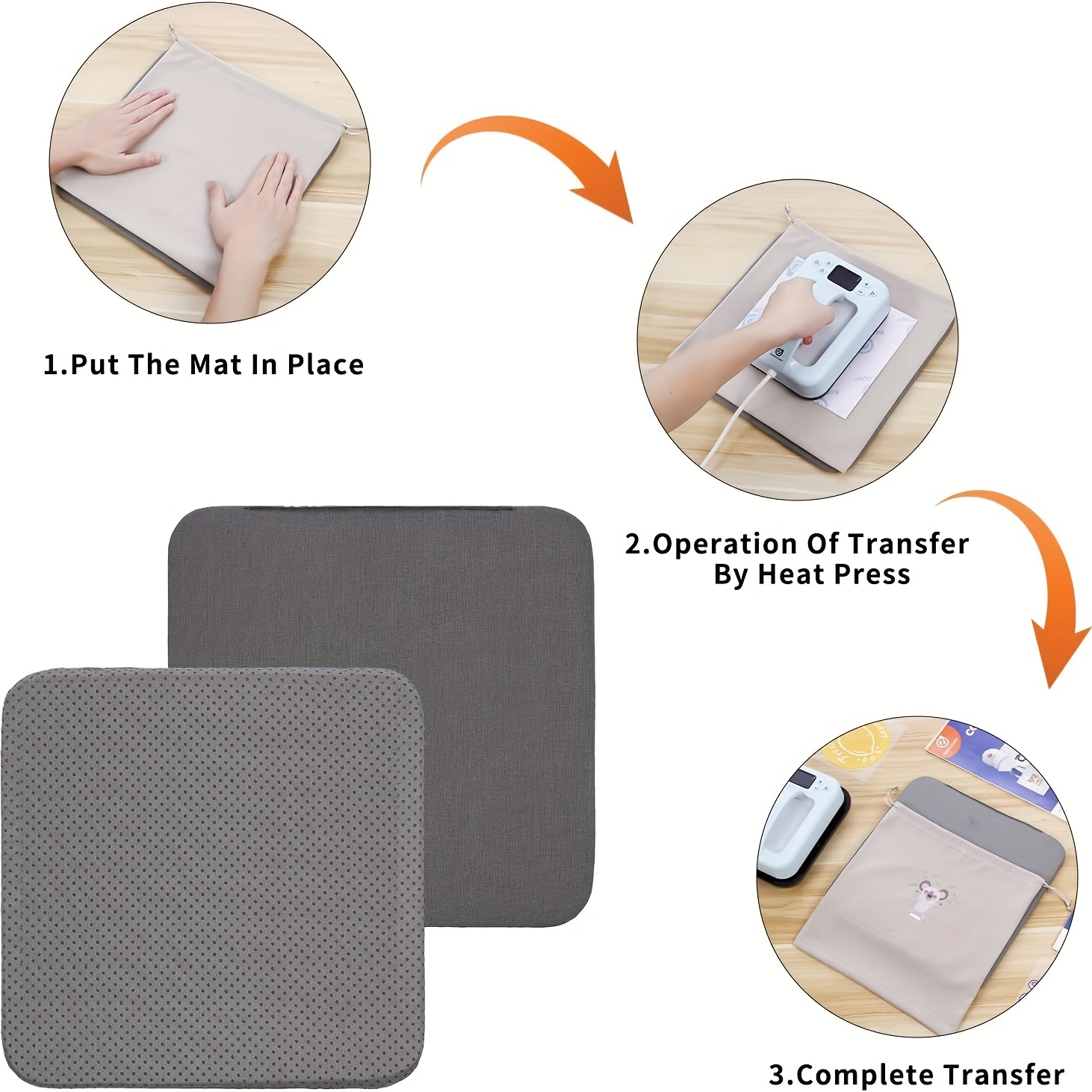 Heat Pressing Mat Silicone Pad High Temperature Resistant Plate for Cricut  Easy Press 2 for Heat Press Machine - AliExpress