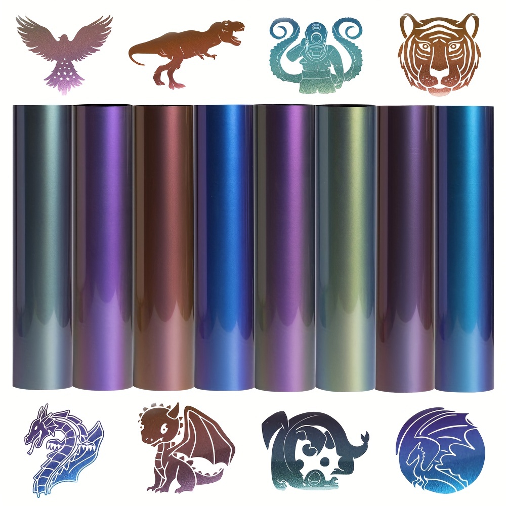 1roll-Holographic Vinyl Holographic Permanent Vinyl Roll, Glossy And  Waterproof, Holographic Permanent Adhesive Vinyl Roll For Cup, Glass  Window, Party, Birthday 30.48cm*59.06in