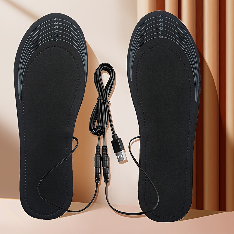 1pair USB Heated Shoe Insoles Electric Foot Warming Pad Feet