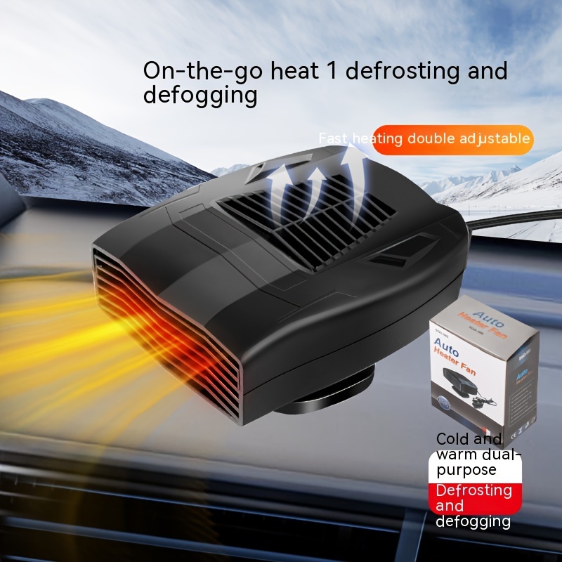 Ventilateur de chauffage de voiture Anti-buée Ventilateur Defroster Warmer  Air Blower Demister Chauffage Sécheur