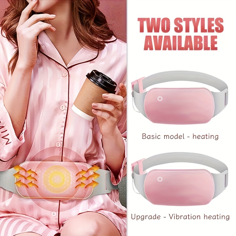 Heating Pads for Cramps-Electric Cordless Menstrual Heating Pad,Portable  Pink Period Cramp Simulator Machine,Best USB Battery Operated Heat Pads  with Massager for First Period Lower Back Pain Relief 