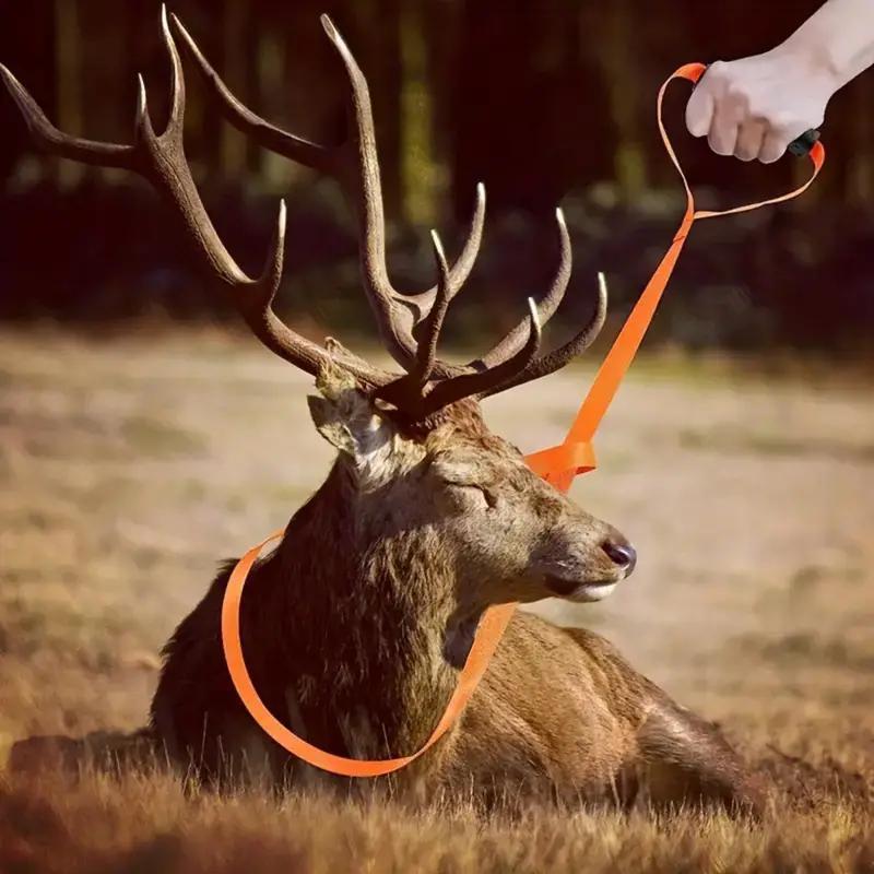 2pcs Deer Drag Harness, Orange Deer Puller Sled Rope with Self-Lock Loop  and Easy-to-Grip Handle Deer Pull Strap Hunting Gear and Accessories for  Men