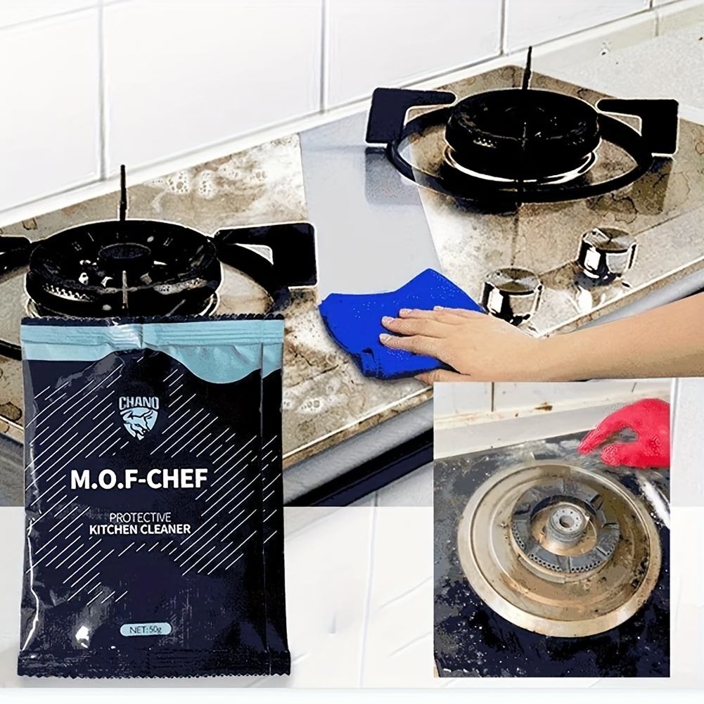 New Mof Chef Cleaner Powder - 500G Kitchen Heavy Oil Stain Powder Cleaner  New