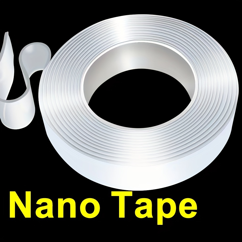1pc 3cm Wide, 1m Long, 2mm Thick, Transparent Nano Tape Double Sided  Adhesive High Viscosity Sticky Hook Magic Tape For Strong And Permanent  Fixation