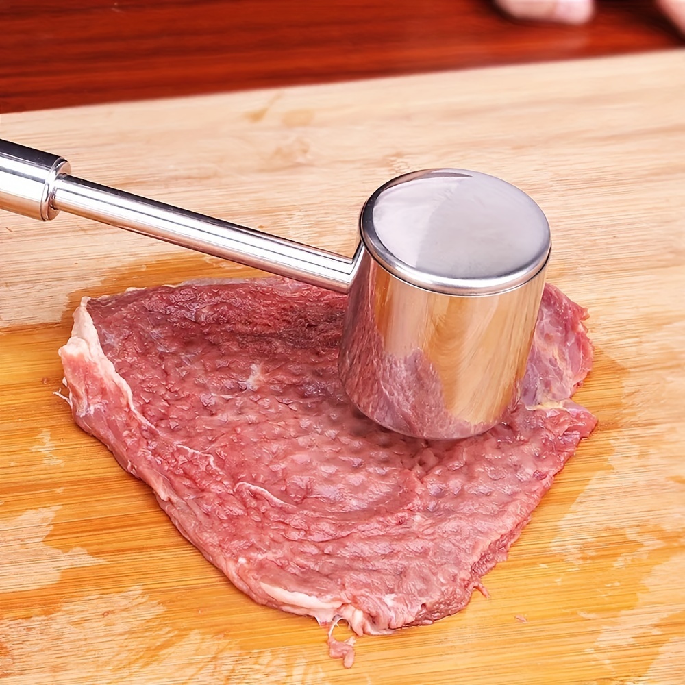 Herramienta de acero inoxidable 304 para ablandar carne, martillo de carne,  herramienta de mazo para ablandar y golpear filetes, carne de res, cerdo