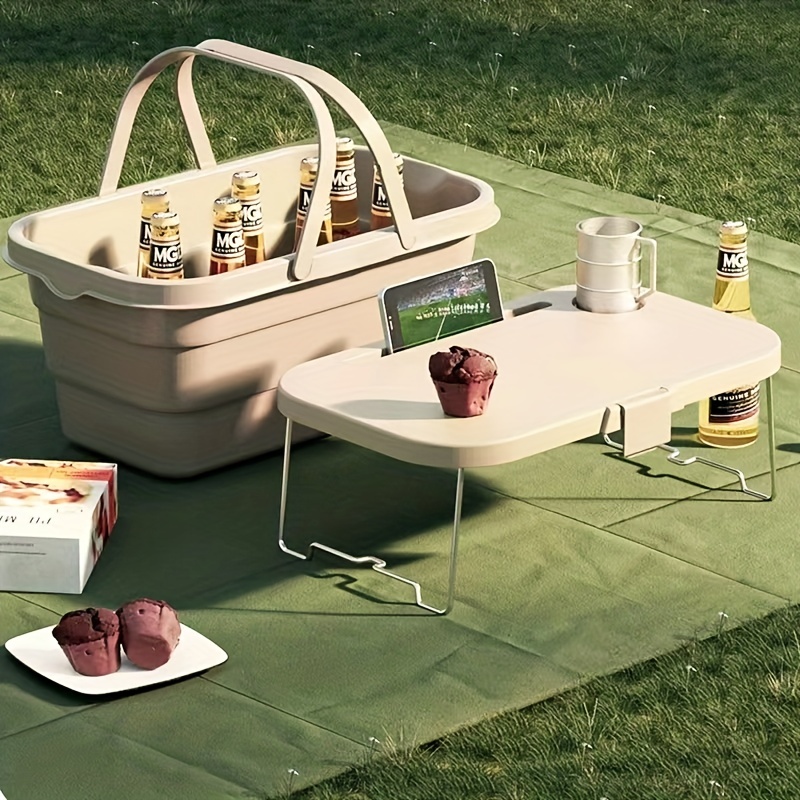 Cesta de picnic de mimbre para 2, cesta de sauce hecha a mano para 2  personas, cesta de picnic con utensilios y cubiertos, perfecta para picnic