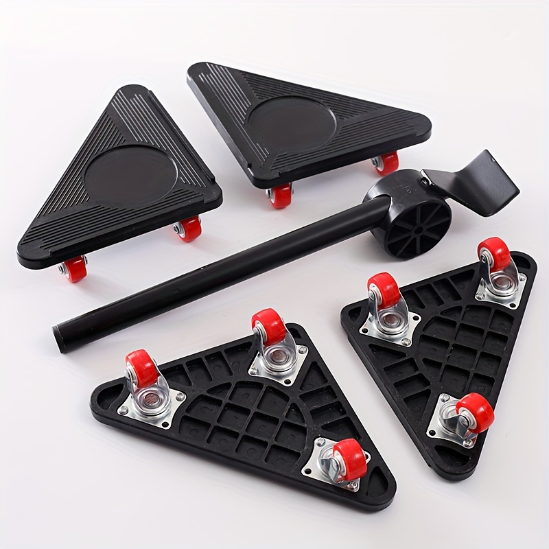 New Heavy Duty Furniture Lifter Transport Tool Furniture Mover set 4 Sliders  1 Wheel Bar for Lifting Moving Furniture Helper