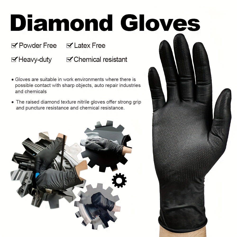 Work Gloves Men Fingerless Mechanic Gloves Shock-Grip, Anti-collision FOUR-AM for Men Women