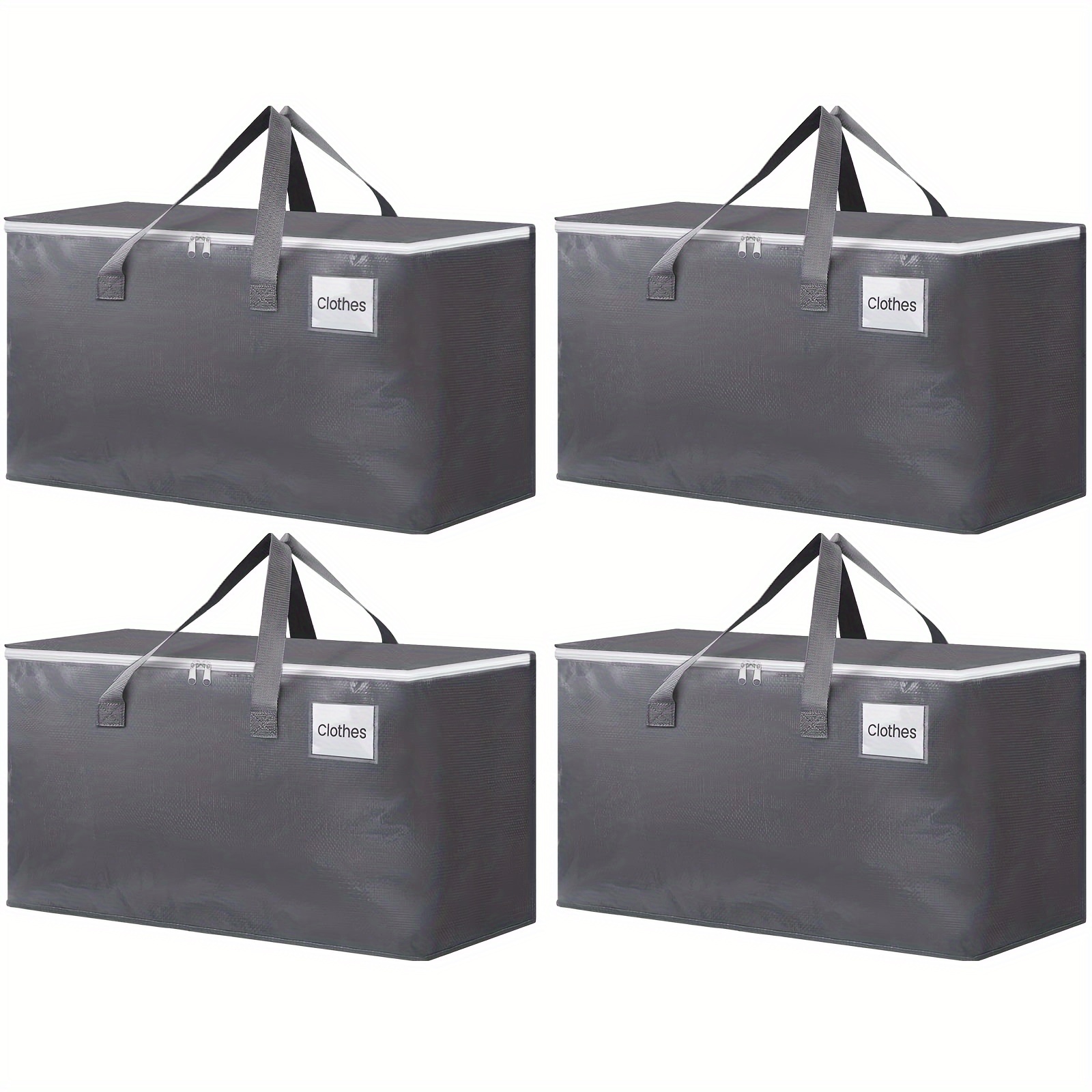  BAG-THAT! 2 Pack XXL Jumbo Extra Large Heavy Duty Stronger  Handles Storage Bags Moving Totes Zippered Reusable Wrap Around Storage  Totes : Home & Kitchen