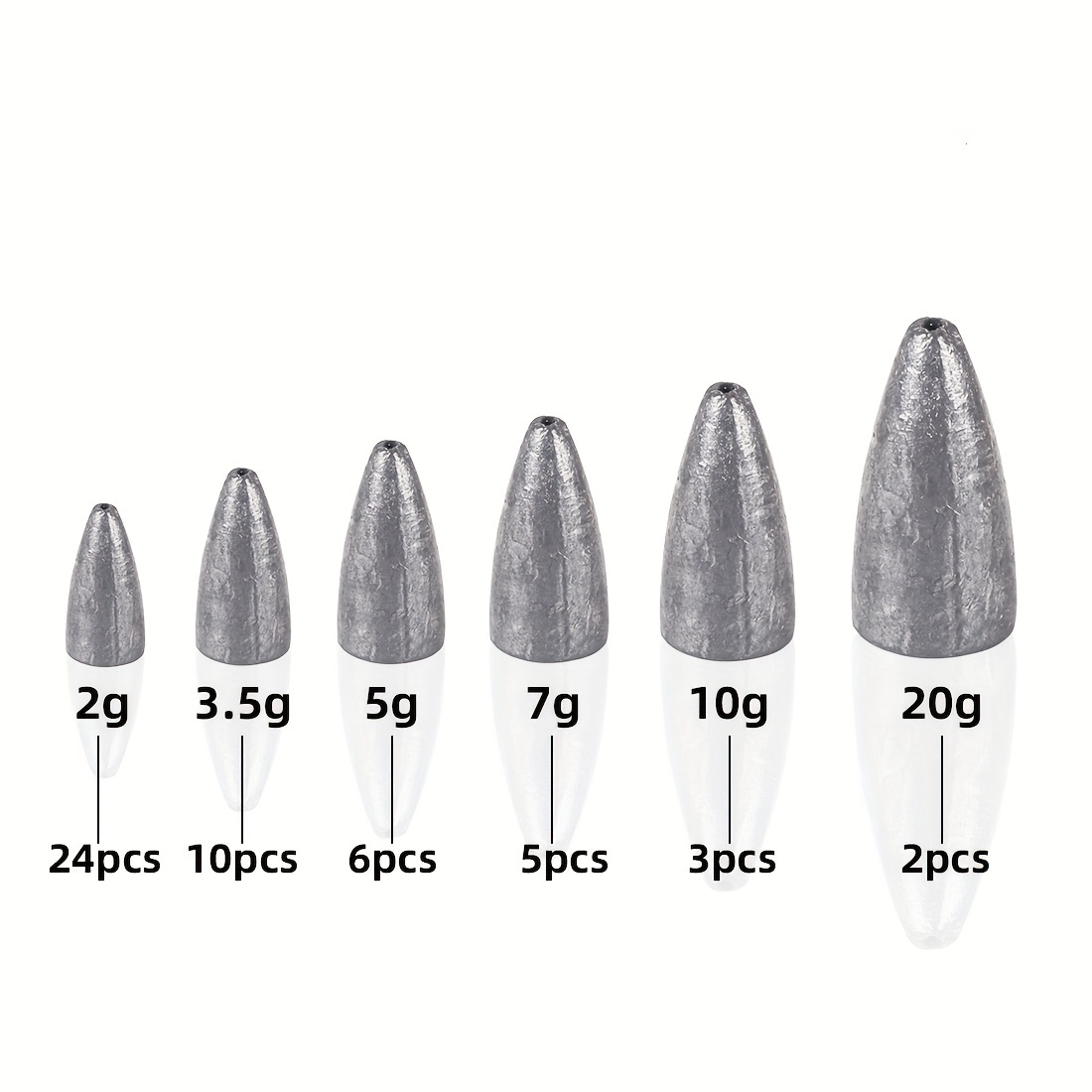 28pcs/box Fishing Lead Sinkers Weights 3.5g 5g 7g 10g 14g Drop Shot Weights  Water Droplets Sinker Fishing Accessories For Bass