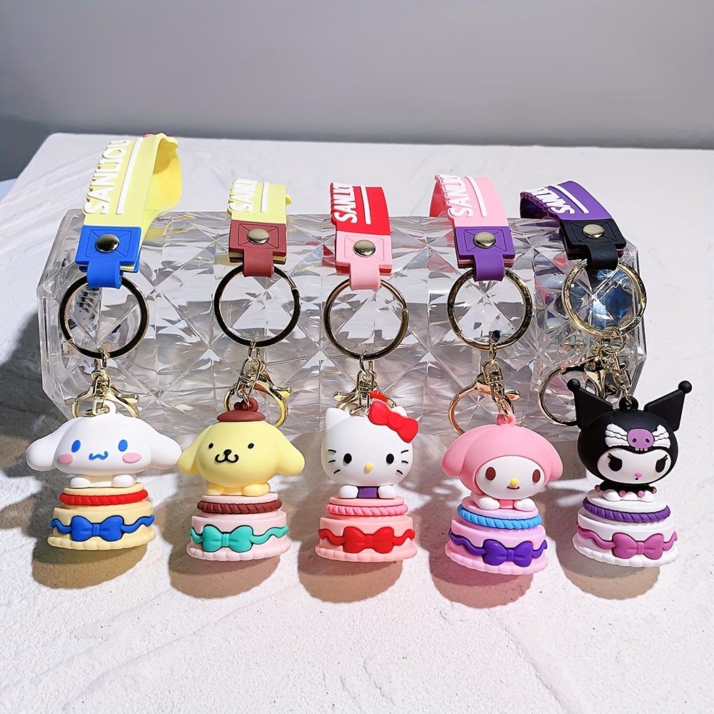 1PC Cute Kawaii Sanrio Hello Kitty Keychain Adorable Keychain Keyring Key  Purse Handbag Car Charms Accessories