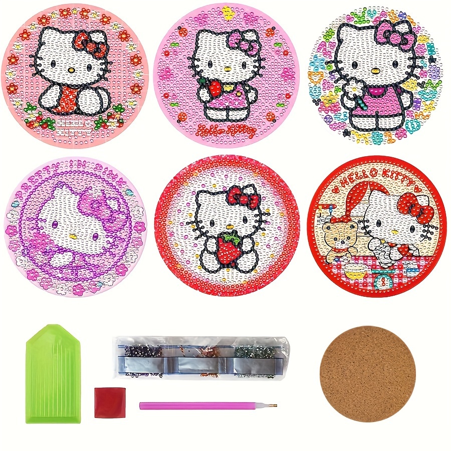 Sanrio Hello Kitty Room Decor Y2k Diamond Painting DIY Handmade Stickers  With Frames Party Creative Gift Cartoon Decals Photos - AliExpress