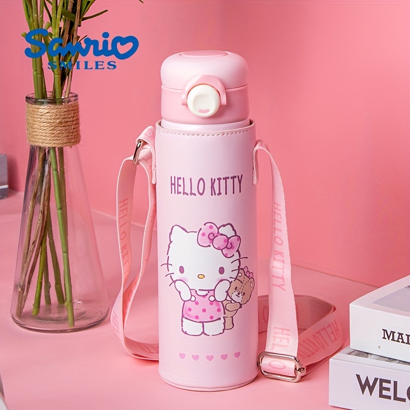 Hellokitty Water Bottle With Two Cup Lids And Straw, Cute Water Bottle,  Anti-fall Portable Insulated Water Bottle, Christmas Gift - Temu