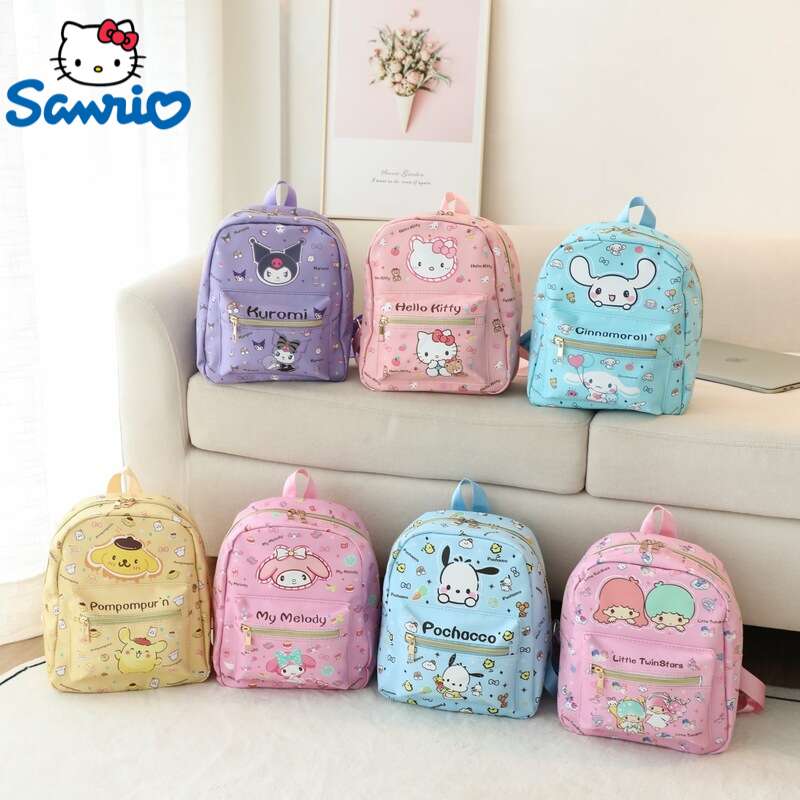 Kawaii Plush Hello Kitty Bag, Sweet Small Girls Backpack, Anime Fluffy Gift  Bag For Christmas - Temu
