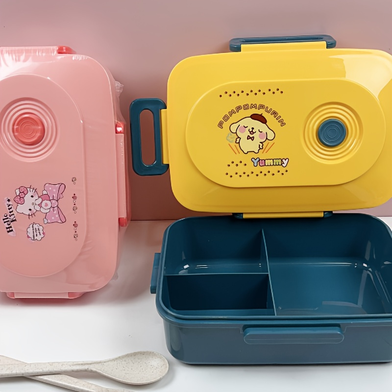 Sanrio Hello Kitty Kuromi Lunch Box Grid Child Fruit Bento Box Cute Cartoon  School Office Portable Bento Box Lunch Bag Kitchen - AliExpress