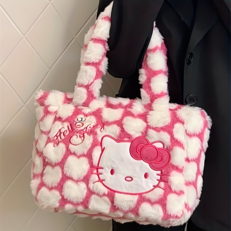 SANRIO Pink Felt Hello Kitty Messenger Bag - Hello Kitty Laptop Bag