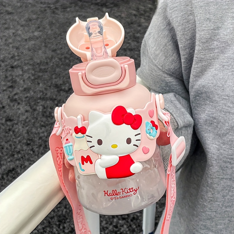 Sanrio Hello Kitty Vacuum Insulated Thermal Water Bottle 18.6oz, Stainless  Steel, Flip-Up Straw Spout, Locking Spout Cover And Bag, Durable Cup, Gift