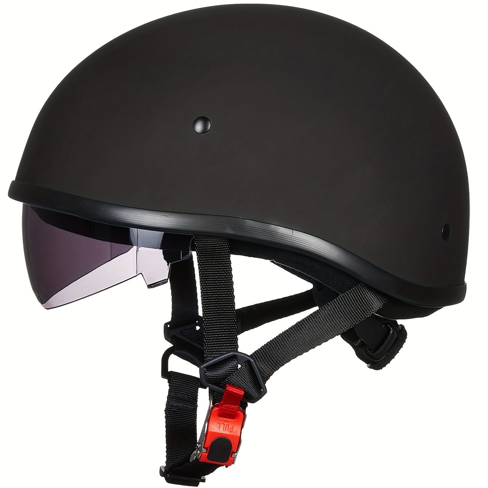 Casco de motocicleta de cara abierta 3/4 retro Vespa medio casco para  hombres y mujeres aprobado por DOT cascos eléctricos con visera ligera