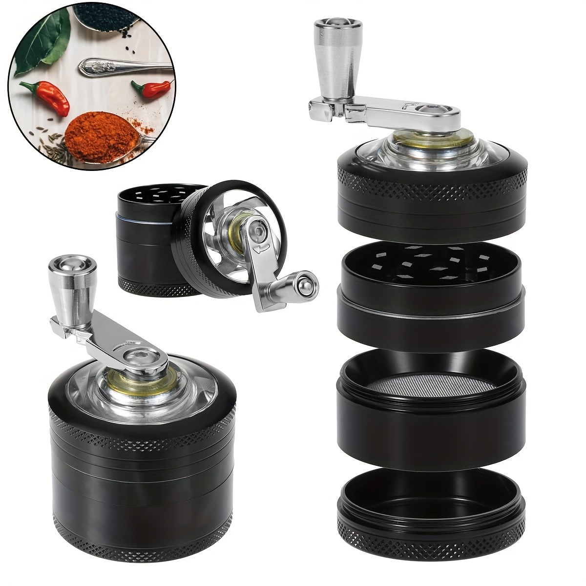 Non stick Ceramic Coating Aluminum Herb Grinder Spice - Temu