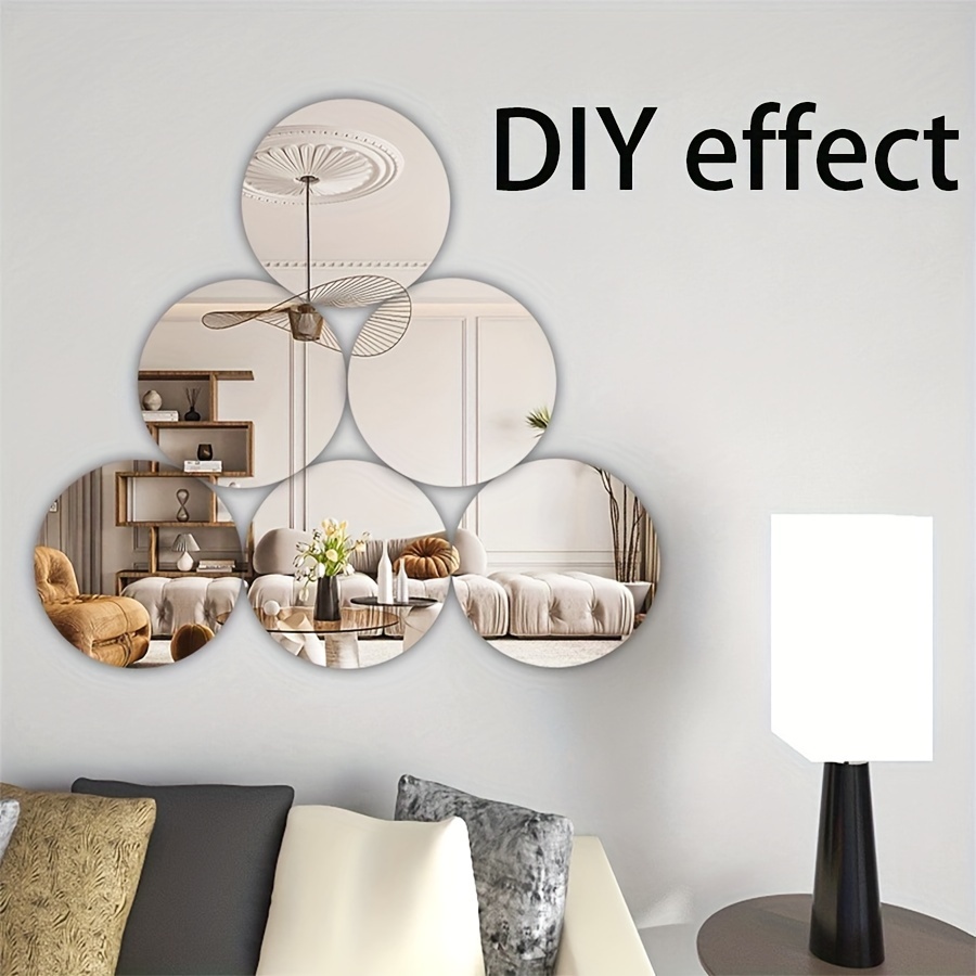 30pcs, Stickers Muraux Miroir, Cercle De Taille Géométrique Acrylique Rond  Argenté, Autocollant Miroir Amovible, Salon, Décoration D'étude Et De  Bureau, Art De La Chambre, Décor De Fenêtre - Temu France