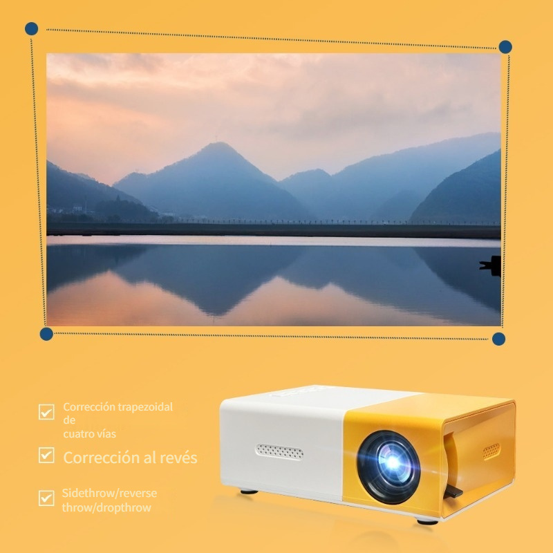 Proyector Dbpower 1080p Nativo, 900 Ansi Lúmenes, Soporta 4k