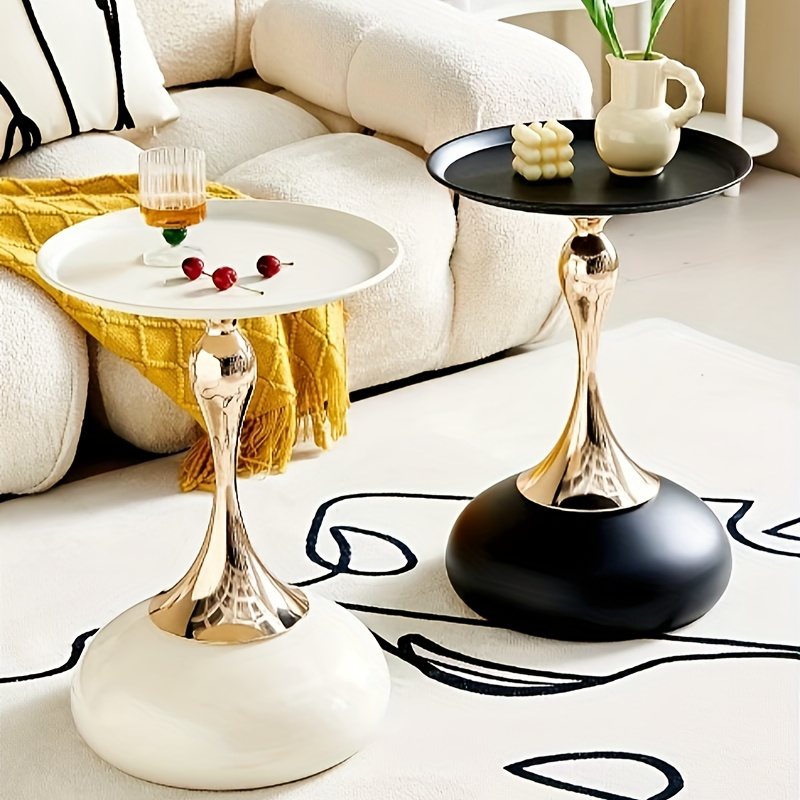 Mesas auxiliares de cristal, mesa de sala de estar, moderna mesa auxiliar  para sofá, juego de 2 mesas de vidrio templado transparente, mesa de  esquina