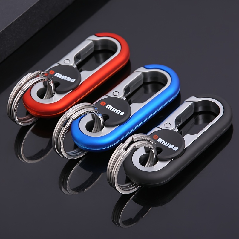 1pc Men's Titanium Bottle Opener Key Chain Carabiner Car Key Chains With  Key Ring For Unisex