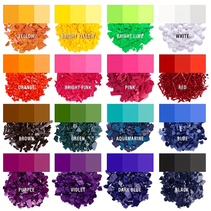 Single Colors Dye Chips 2 Oz for Candle Making, Candle Dye Blocks
