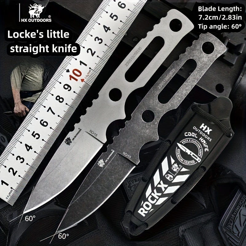  LFHC Cuchillo de cuello pequeño mini de espiga completa EDC  Tanto Cuchillo de hoja fija con funda Kydex y collar - Cuchillos de  bolsillo tácticos geniales para hombres y mujeres 