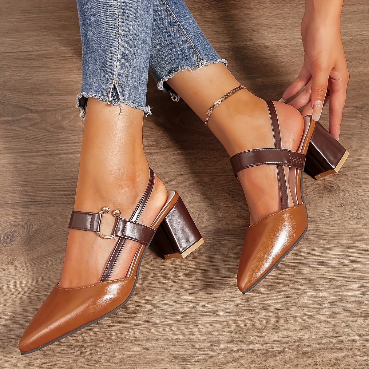 Women's Elastic Crisscross Strap Sandals, Pointed Peep Toe Ankle Strap Thin  High Heels, Back Zipper Design Shoes