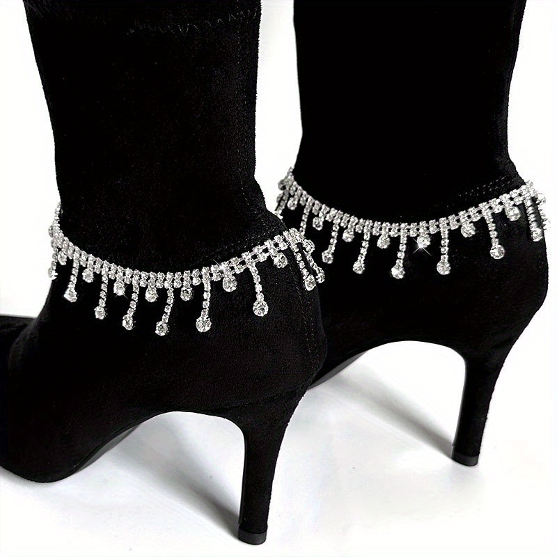 Fashion Cool Style Silver Chains For Boots Shoe Decoration - Temu