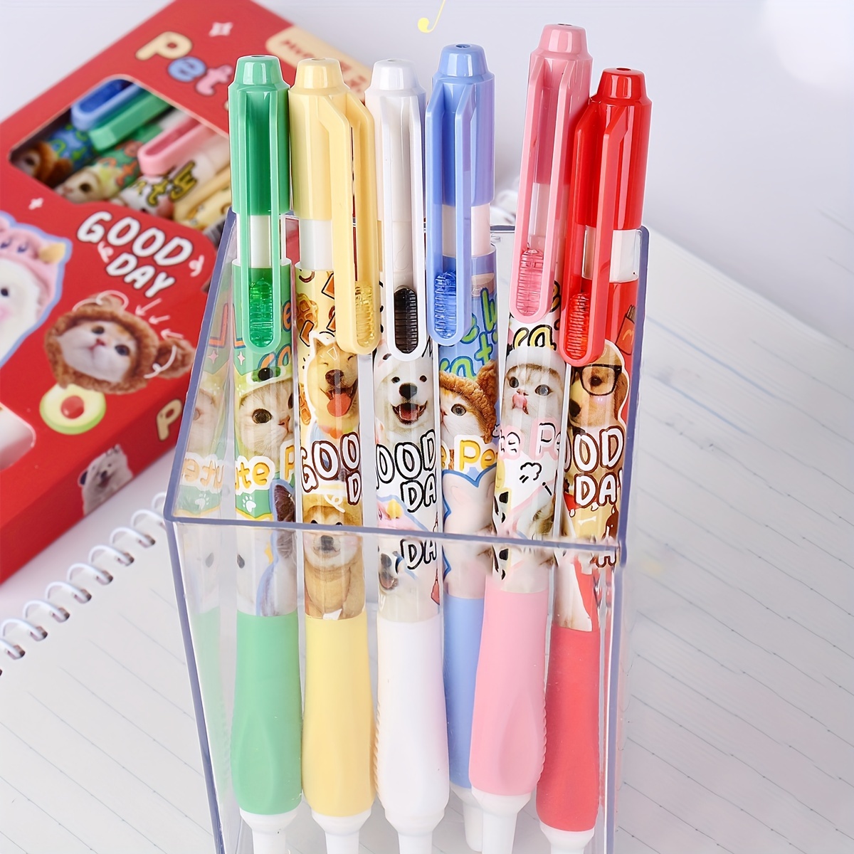 Kenji Kawaii Dog Gel Pen, Kawaii Stationery