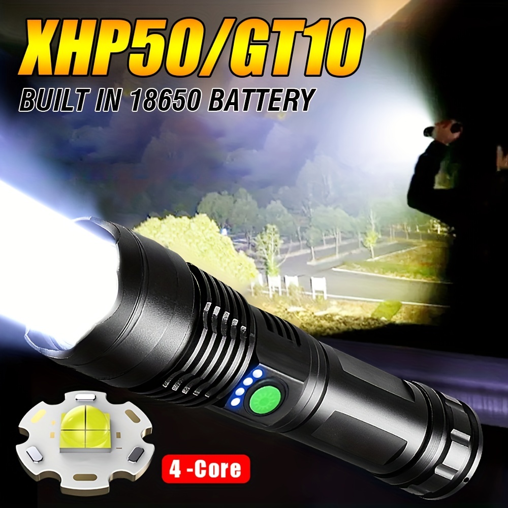 Boruit A76 Super Bright Flashlight Zoomable Rechargeable - Temu