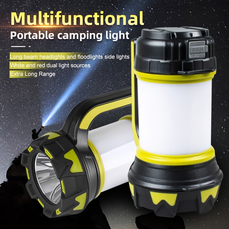 Linterna de camping recargable LED, batería de 10400 mAh, luz de campamento  de aluminio de 1500 lm, 5 modos de luz, IPX5 impermeable, emergencia de