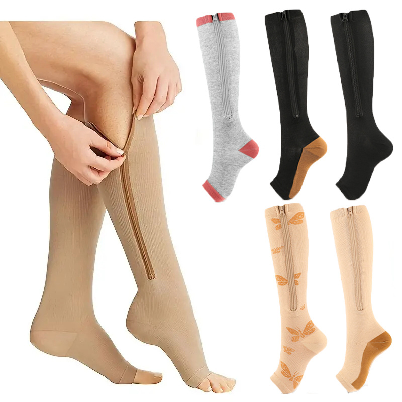 Elasticity Stockings Sports Compression Prevention Of Varicose Veins Calf  Slimming Sleeve Unisex Blood Clots Socks