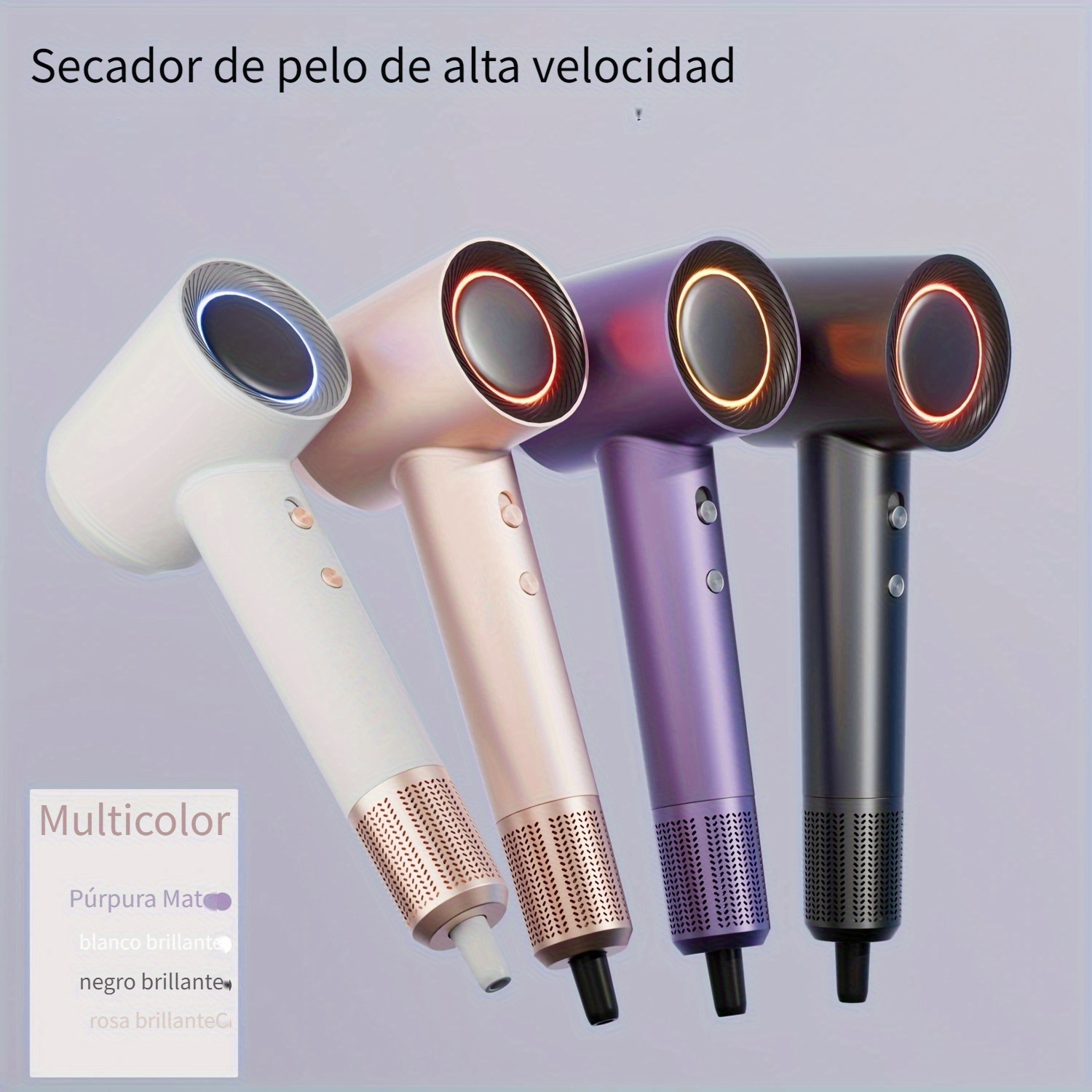 SHRATE Secador de pelo iónico, secador profesional de iones negativos de  salón, potente 1800 W para secado rápido, 3 calentamiento/2 velocidades