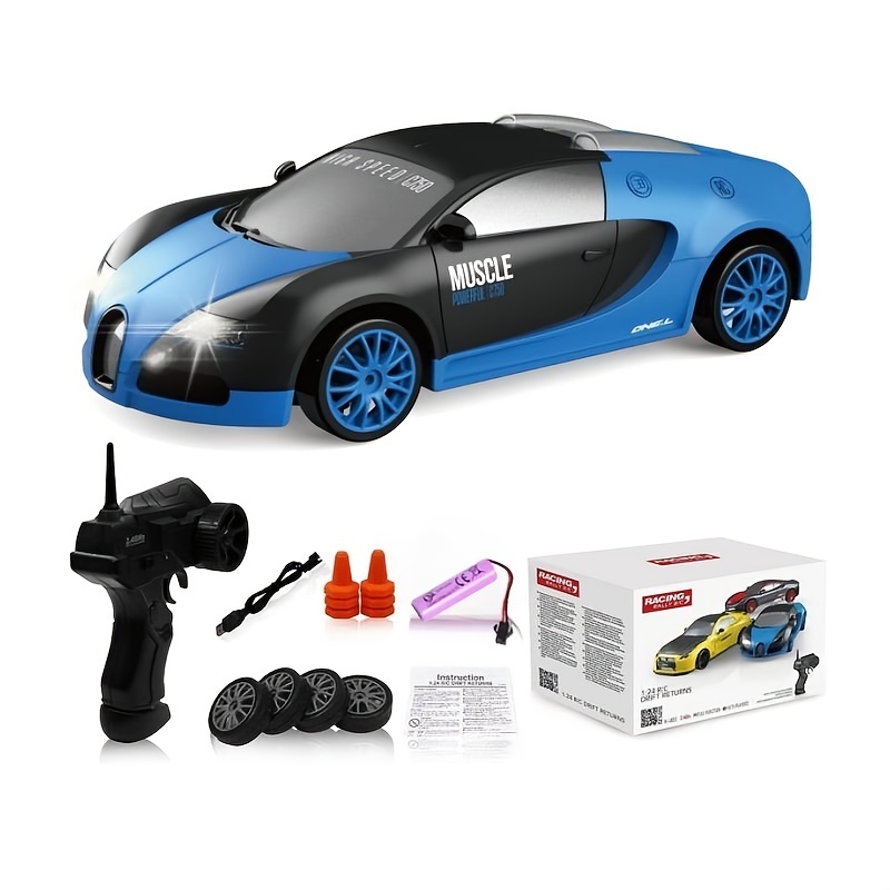 Rc Cars 1:18 Simulation Bugatti Bugatti Jouet pour enfants Anti-chute Anti- collision Charge Jouet Voiture de sport Cadeau pour enfants
